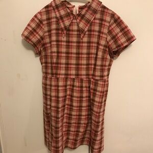 Tuesday of California Dagger Dress in Sunset Plaid Large